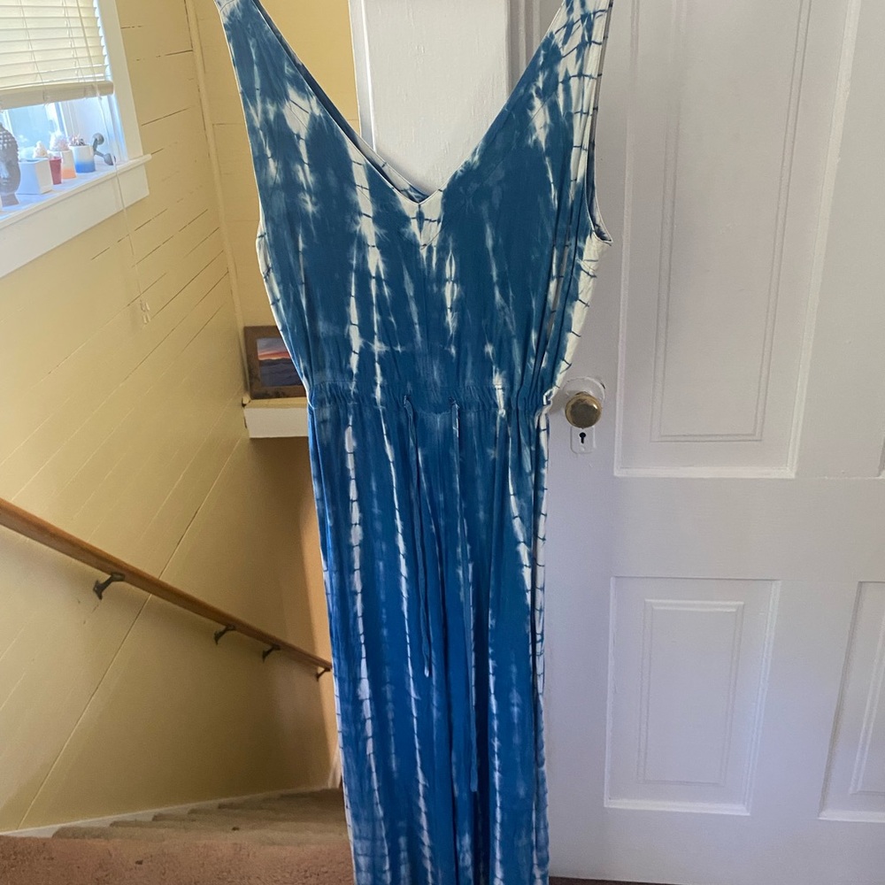 Sacred Threads Blue Tie-Dye One Piece Dress only worn once